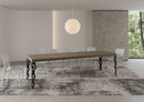Tavolo Allungabile 200-304x90x77 cm Karamay Premium Tortora Telaio Antracite 