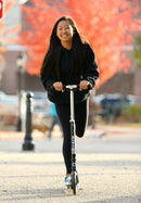 Monopattino 2 ruote Grandi Telescopico e Ripiegabile Max 100Kg Micro Nero