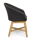 Set 2 Sedie 64x64x85h cm con Braccioli e Cuscini Coachella Antracite