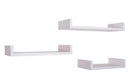 Set 3 Mensole da Parete 60-50-40x23,7x8 cm in Fibra di Legno Calamita Maxi  Rovere Imperiale