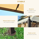 Gazebo da Giardino Impermeabile con Pannelli Laterali Beige 3x3m 