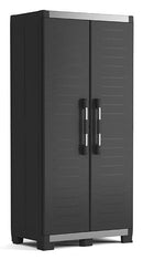 Armadio da Esterno 3 Ripiani 89x54x188H cm in Plastica Keter XL Garage Alto Nero