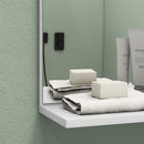 Specchio da Bagno 45x15x58,5cm con Ripiani e Mensole in MDF Bianco  