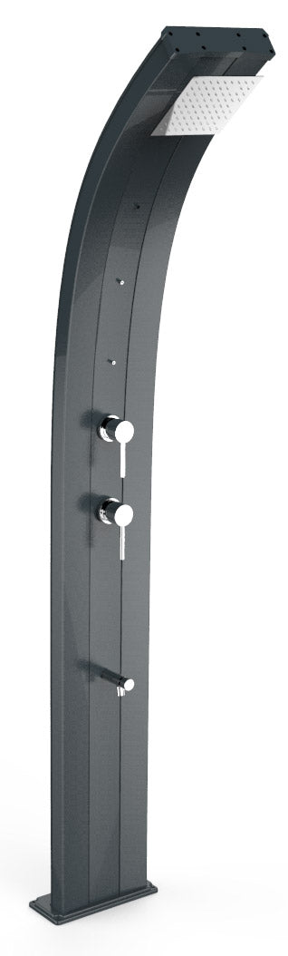 Douche Solaire de Jardin 40L Mitigeur Nébuliseur et Lave Pieds Arkema Dada Gris Anthracite online