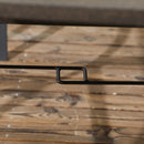 Tavolo da Giardino con Foro Centrale per Ombrellone 94Lx94Px71A cm in Acciaio Marrone