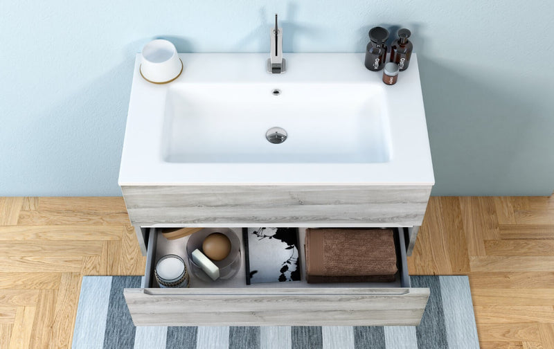 Mobile Bagno Sospeso 91cm TFT Swing Bianco Cromato