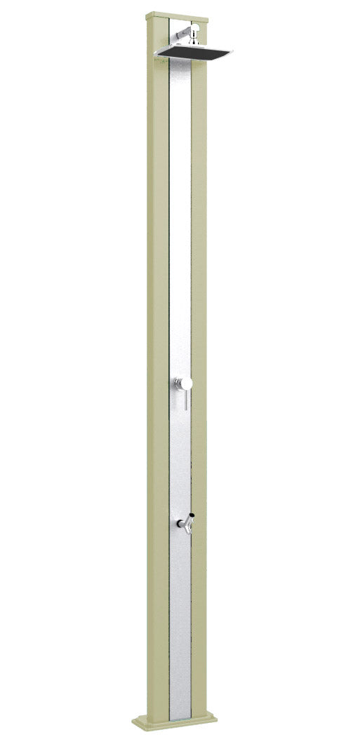 prezzo Mitigeur de douche de jardin extérieur et lave-pieds Arkema Spring S Bande Inox Champagne Bronze