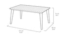 Tavolo da Giardino 157x98x74 cm in Resina Keter Lima 160 Antracite