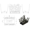 Camino a Bioetanolo da Tavolo 65x30 cm Flig Denver Nero