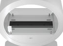 Camino a Bioetanolo da Pavimento 72,5x100x37,5 cm Incyrcle 2Side Stand Bianco con Vetro