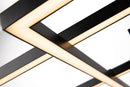 Plafoniera Modern in Metallo e Acrilico Line Nero