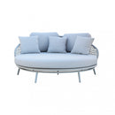 Divano Letto Seychelles 183x180x84 h cm in Alluminio Grigio chiaro