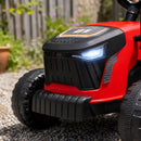 Trattore Elettrico per Bambini 3-8 Anni con Rimorchio Staccabile Telecomando Musica Luci Rosso      