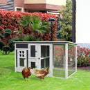 Pollaio per Galline da Esterno Tetto Impermeabile Corsa Zona Nidificazione Legno 160x75x80 cm 