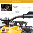 Quad per Bambini Elettrico 12V con Fari e Batteria Ricaricabile, Età 3-5 Anni, 100x65x73cm, Giallo