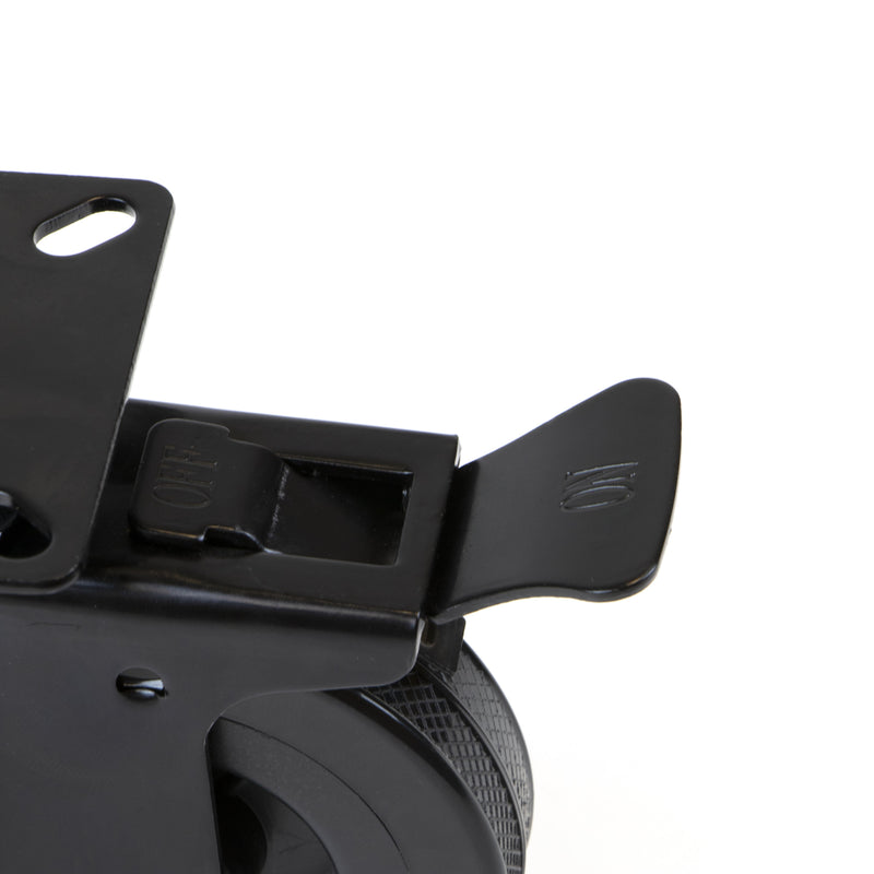 Kit 4 Ruote Slip per Carrello Ø7,5 cm con Piastra in Acciaio Emuca Neri