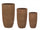 Ensemble de 3 grands vases Rigo rouillés