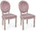 Lot de 2 chaises 48x46x96h cm Mathilde Woodrose
