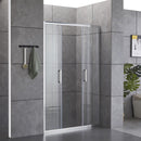 Porta Parete Doccia 2 Ante Scorrevoli in Cristallo Trasparente 6mm H190 Bonussi Giuly Varie Misure