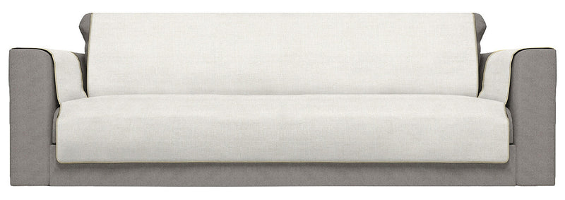 Copridivano con Copri Braccioli in Poliestere Panna Varie Misure