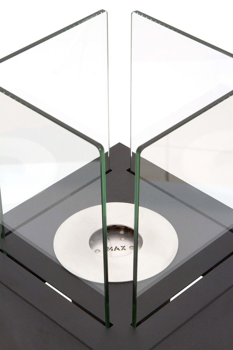 Camino a Bioetanolo da Tavolo 22x22 cm Qlima FFB022 Nero