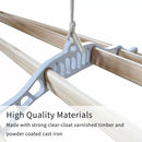 Stendibiancheria da Soffitto 6 Stecche 140x56x14 cm con Sistema di Carrucole in Legno e Corda