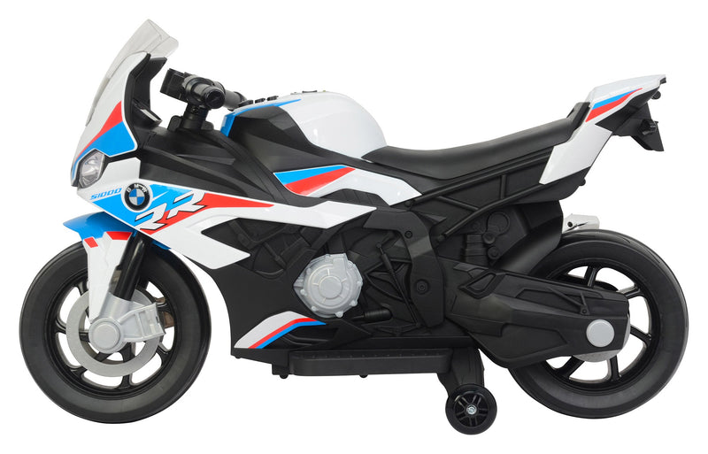 Moto Elettrica per Bambini 12V con Licenza BMW S1000 RR Bianca