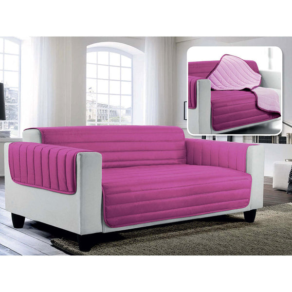 Housse de canapé matelassée en Microfibre Doubleface Lilas/Fuchsia online
