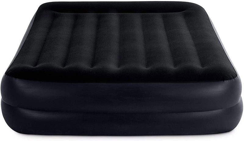 Materasso Matrimoniale Gonfiabile 152x203x42 cm Floccato da Campeggio con Pompa Intex 64124