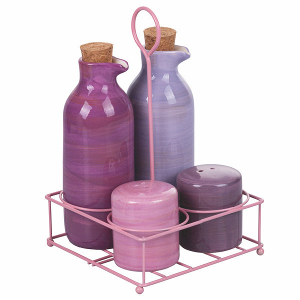 prezzo Ménage 5 Pièces en Céramique avec Support Métallique VdE Tivoli 1996 Baita Provence