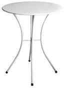 Tavolino da Giardino Ø60x72 cm in Acciaio Bauer Luna Bianco