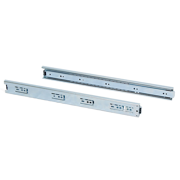 sconto Coulisses à billes pour tiroirs à sortie totale H45 mm L350 Acier Galvanisé Blanc Emuca