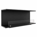 Camino a Bioetanolo da Incasso Trifacciale 120x30x50 cm Giove 3 Lati Aperti Struttura in Acciaio Nero