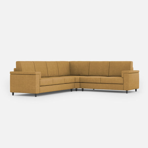 acquista Divano Angolare 6 Posti 286x226x85 cm Marrak in Tessuto Ocra