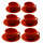 Set de 6 Tasses à Thé avec Soucoupe Ø9,5xh7 cm en Grès Cérame Orange Roméo