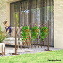 Recinzione per Giardino 250x31x103,5 cm a Larghezza Regolabile in Metallo e Alluminio Marrone      