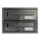 Cassette Postali 23x18x30 cm Artigian 2 Posti in Metallo Antracite