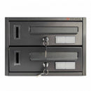 Cassette Postali 23x18x30 cm Artigian 2 Posti in Metallo Antracite