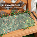 Set 3 Fioriere da Esterno a Mezza Botte 45x35x150 cm con Grigliato per Rampicanti in Legno di Abete Marrone