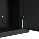 Armadietto per Medicinali 30x14x46 cm 3 Ripiani in Acciaio Nero