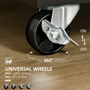 Carrello da Cucina 104x46x91 cm con Ruote in Legno Nero