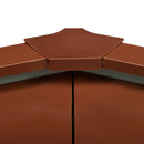 Casetta Box da Giardino 278x195x215 cm Porta Utensili in Acciaio Marrone