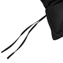 Cuscino per Sedie da Giardino 100x50 cm con Laccetti in Poliestere Nero