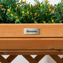 Set 2 Fioriere da Esterno a Mezza Botte 45x35x112 cm con Grigliato per Rampicanti in Legno di Abete  Marrone