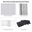 Gazebo da Giardino Pieghevole 3x3m con Design Pop Up e Finestre in Tessuto Oxford Bianco