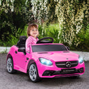 Macchina Elettrica per Bambini 12V con Licenza Mercedes SLC 300 Rosa