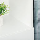 Mobile Bagno 4 ante 2 Ripiani 80x33,5x190 cm in Truciolato Bianco