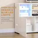 Mobile TV 160x35x91 cm Max 65” in Vetro Bianco Lucido