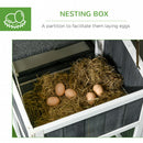 Pollaio Gabbia per Galline da Esterno 161,5x62,5x115 cm in Legno Grigio