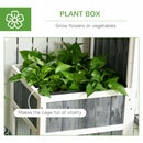 Pollaio Gabbia per Galline da Esterno 161,5x62,5x115 cm in Legno Grigio